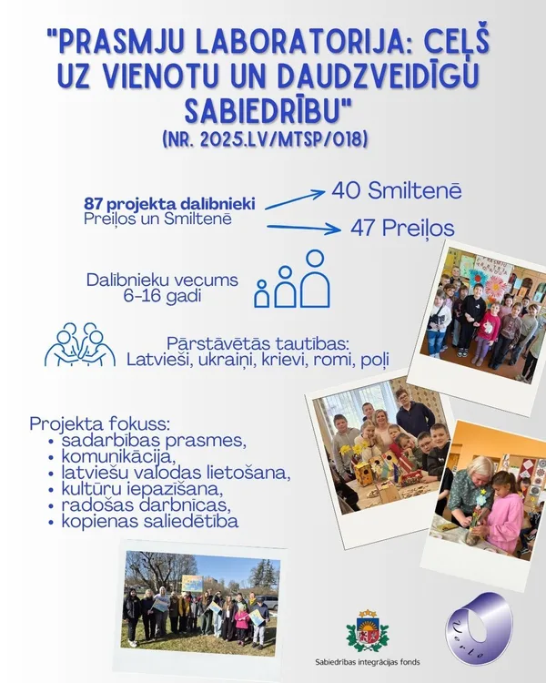 “Prasmju laboratorija: Ceļš uz vienotu un daudzveidīgu sabiedrību” (Nr. 2025.LV/MTSP/018)